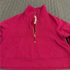 Lululemon Athletica Magenta Half-Zip Sweatshirt